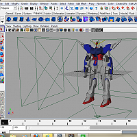 Gundam and Feraligator 3D Art Work In Progress