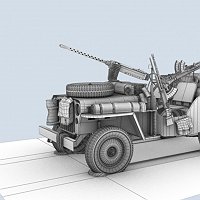 sas second world war jeep 3D Art Work In Progress