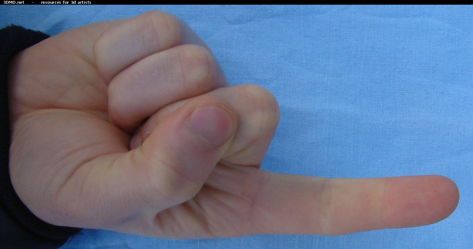 Male Forefinger Bent Bottom  